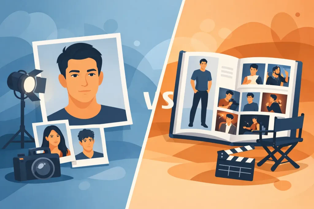 Acting Headshots vs Portfolio for New Actors