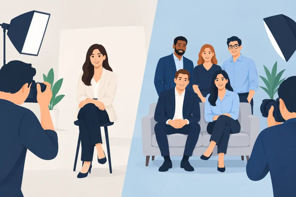 Individual Versus Team Photo Sessions: Which Fits?